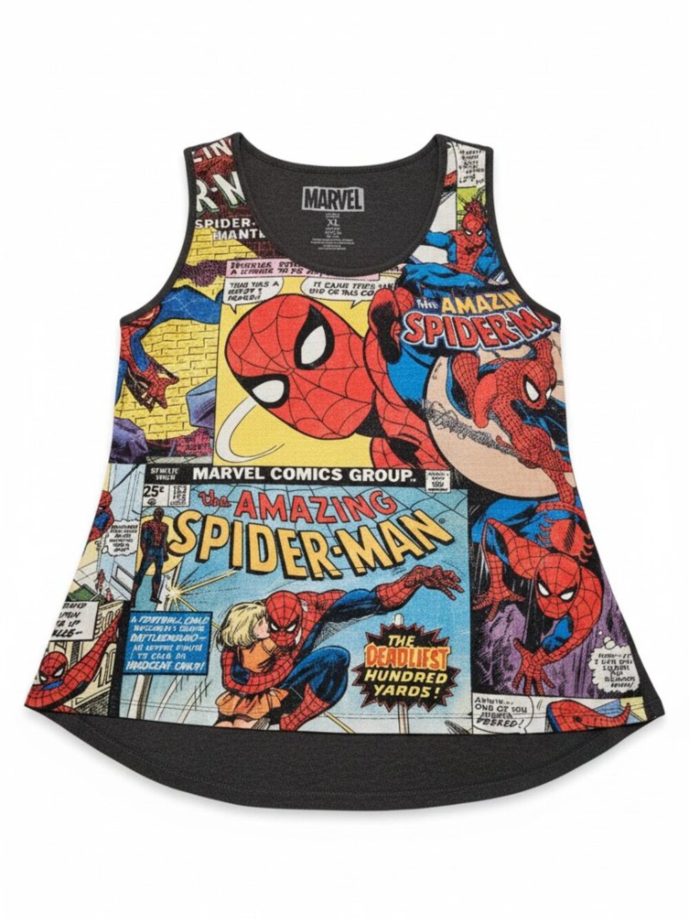 Marvel Graphic "Spider-man Comic Book" Graphic Tank Top